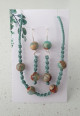 Serpentine Jasper earring / bracelet set